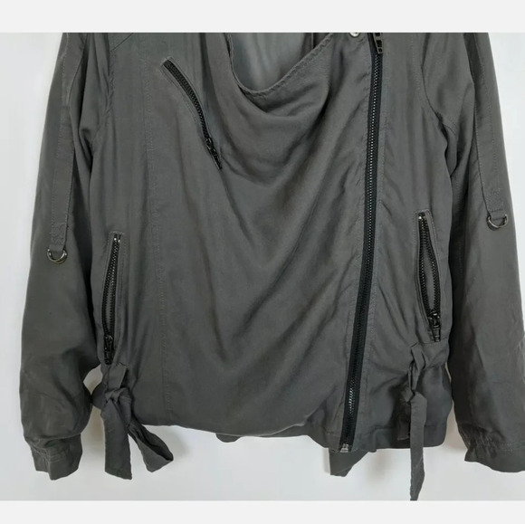 BLANKNYC Knit Moto Drape Cowl Zip Up Jacket Zipper - Picture 5 of 7